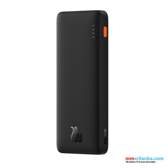 Baseus Airpow 10000mAh 20W Fast Charge Power Bank Black（With Simple Series Charging Cable USB to Type-C 30cm ）